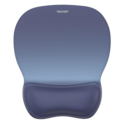 TECKNET Gel Mouse Pad with Wrist Rest, Ergonomic Office Mousepad with Wrist Support - Non-Slip & Smooth Surface Comfortabl...
