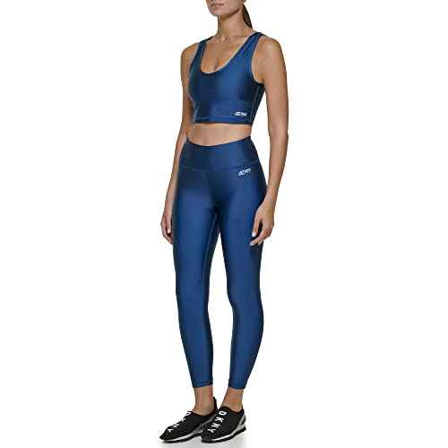 DKNY Womens Satin Shine High Waisted Compression Leggings