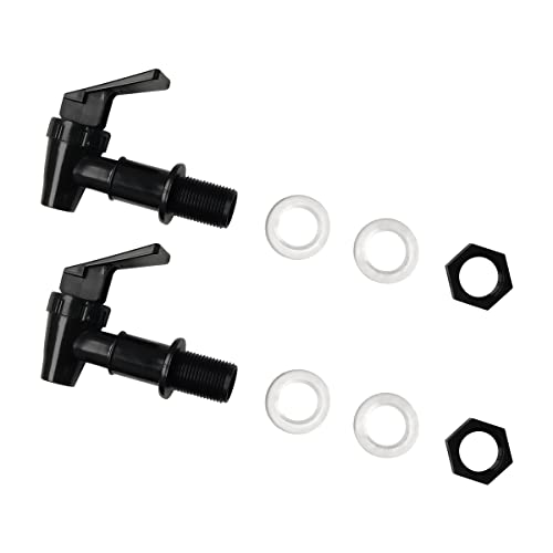 2 Pcs Replacement Cooler Faucet, Reusable Spigot Spout Water Beverage Lever Pour Dispenser Valve Water Crock Water Tap, BP...