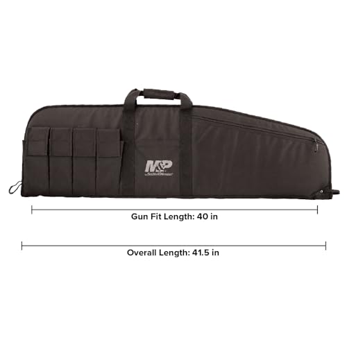 M&P by Smith & Wesson Duty Series Gun Case Padded Tactical Rifle Bag for Hunting Shooting Range Sports Storage and Transport