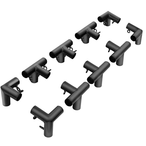 Aoneky 1 3/8'' Slant Roof Corner Canopy Fitting Couplers Kit - Frame Carport Connectors for 4 6 8 10 Leg (10 Leg Kits)