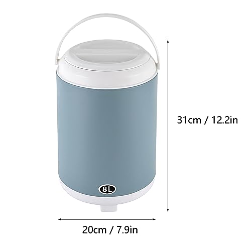 Stainless Steel Insulated Drink Dispenser 1.9 Gal, Thermal Hot & Cold Beverage Dispenser with Faucet for Coffee/Tea/Juice,...