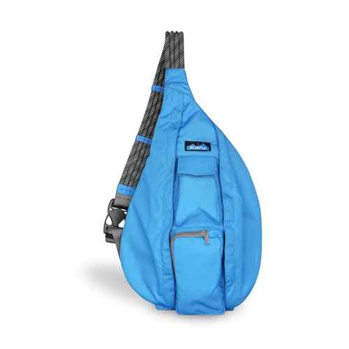 KAVU Original Rope Sling Pack with Adjustable Rope Shoulder Strap, Blue Spark