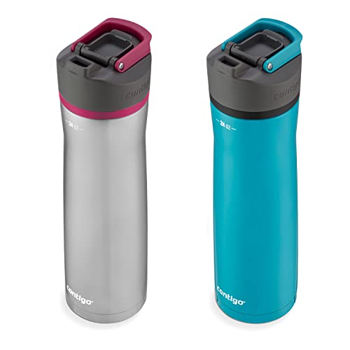 Contigo Cortland Chill 2.0 Vacuum-Insulated Stainless Steel Water Bottle Spill-Proof Lid Preserves Temperature for Hours 2...