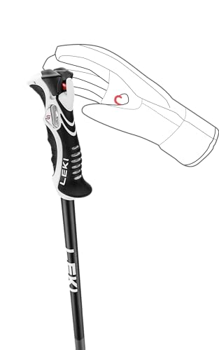 LEKI Bold Lite S Lightweight Aluminum Ski Poles for Alpine Skiing