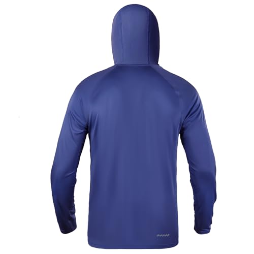 SG Edge Men's 1/4 Zip Long Sleeve Rash Guard Hoodie Quick-Dry UPF 50+ Fishing Hiking and Water Sports