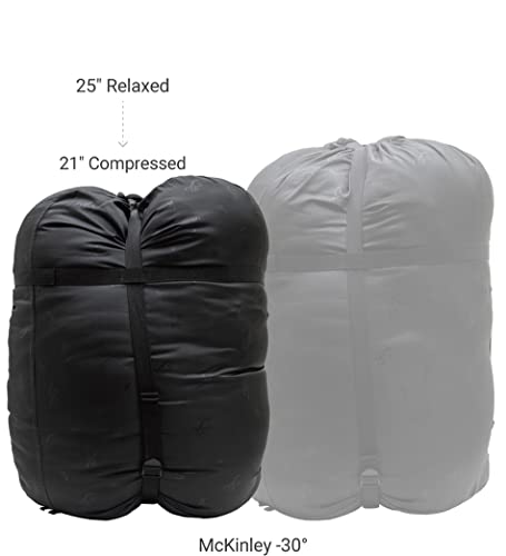Browning McKinley -30° Sleeping Bag - Oversize Insulated Hooded Rectangle Made with Ripstop Outer and Brushed Polyester Li...