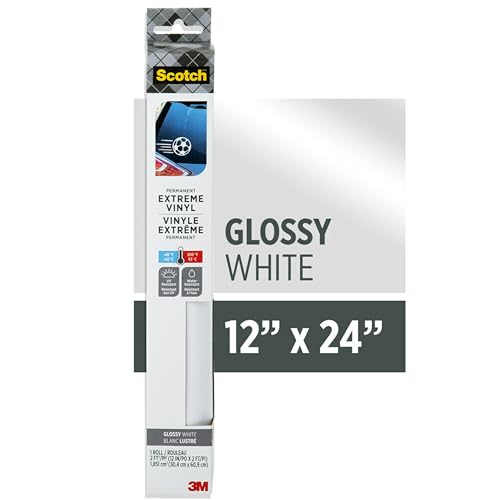 Scotch Extreme Premium Vinyl, 12 x 24 in, Perfect for Outdoor and Automotive Projects, Holds Securely Under The Toughest C...