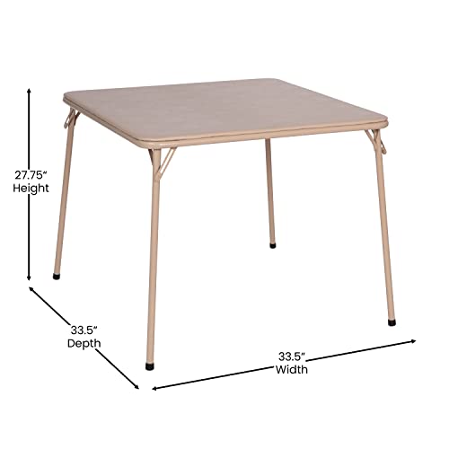 Flash Furniture Madison 5-Piece Folding Card Table and Chairs Set, Portable Event Table and Chairs Set for Indoor and Outd...