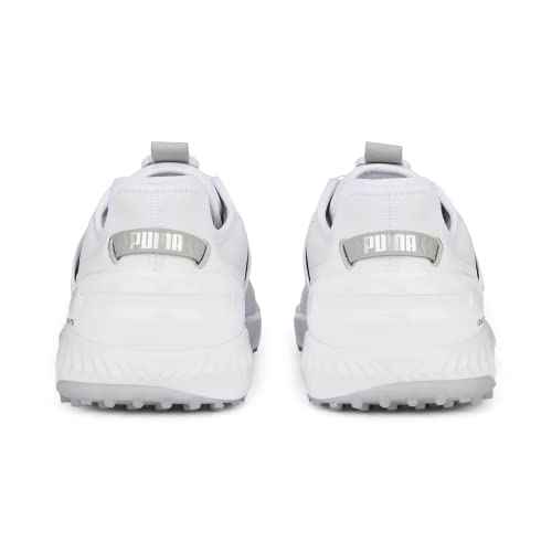 PUMA Men's Ignite Elevate Disc Golf Shoe, Silver/White, 12.5