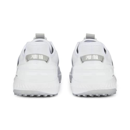 PUMA Men's Ignite Elevate Disc Golf Shoe, Silver/White, 11.5