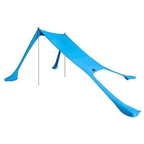 Monoprice 7-Foot, 4-Person Sunshade - with UPF 50+ UV Protection, Lightweight Lycra Fabric, Blue - Pure Outdoor Collection