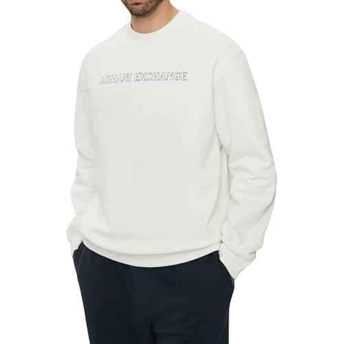 Armani Exchange Men's Logo Textured Cotton Fleece Sweatshirt