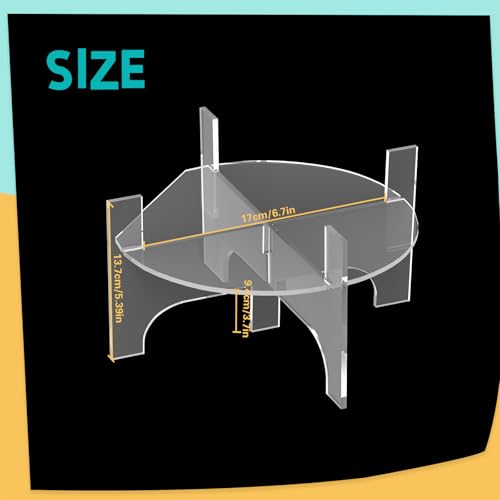 Acrylic Glass Drink Dispenser Stand, 6.6'' in Diameter Fit for 1 Gallon Glass Drink, Iced Beverage Dispensers Clear Water ...