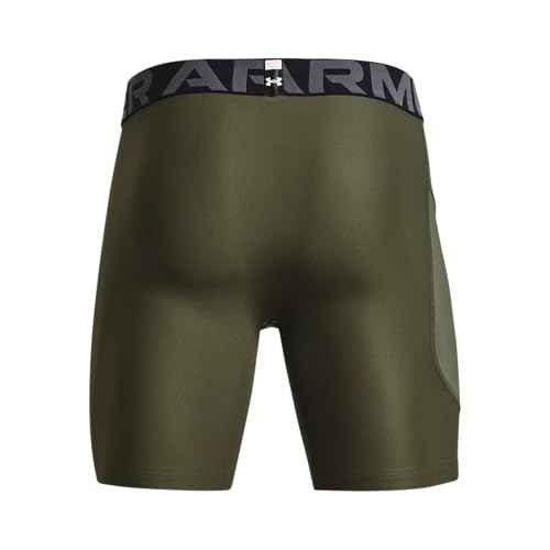 Under Armour Men's Armour HeatGear Compression Shorts, (390) Marine OD Green / / White, X-Large