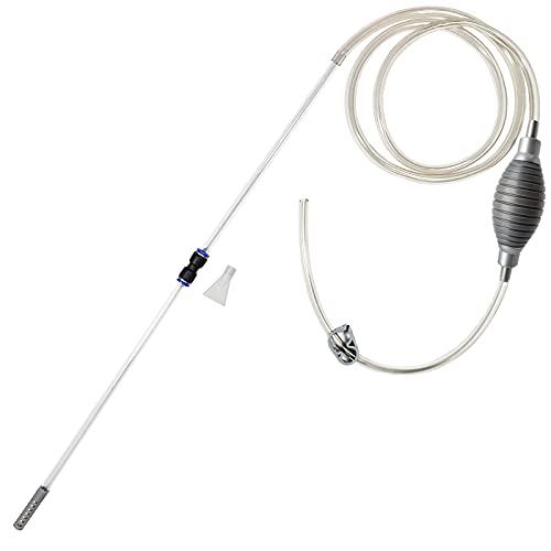 10 Gallon Fish Tank cleaner and Aquarium Water Changer Siphon with a Thinner Water Tubing. Perfect for Cleaning Small Fish...