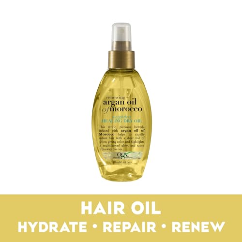 OGX Renewing + Argan Oil of Morocco Weightless Healing Dry Oil Spray, Argan Oil for Hair Care, Lightweight Mist for Split ...