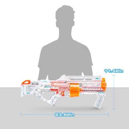 XSHOT Skins Last Stand Ghost Blaster by ZURU with 16 Darts, Slam Fire Action, Air Pocket Dart Technology, Toy Foam Blaster for Kids, Teens and Adults (Ghost)