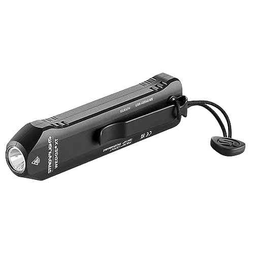 Streamlight 88812 Wedge XT 500-Lumen 1900-Candela Flat Everyday Carry Flashlight, Includes USB-Cable and Pocket Lanyard, Black