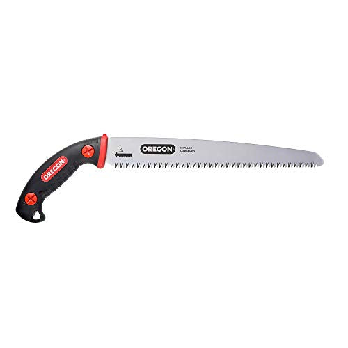 Oregon 12” Straight Premium Japanese High-Carbon Steel Hand Saw, Rust Proof Forestry/Pruning/Cutting Tool, Curved Blade wi...