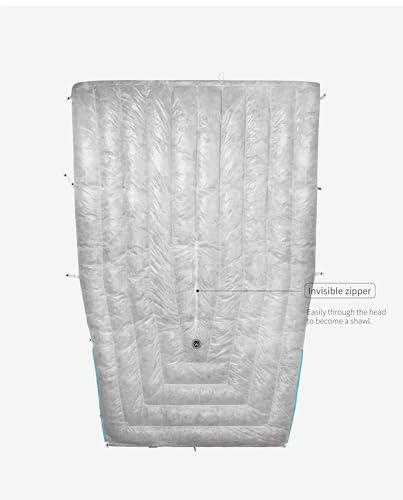 Wind Hard Tiny 10D 800FP Ultralight Wearable Goose Down Sleeping Bag for Backpacking & Camping