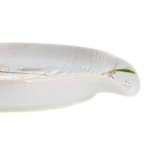 Dean Crouser Poppy Flower Floral Watercolor Red 5 x 5 Glossy Ceramic Stoneware Spoon Rest