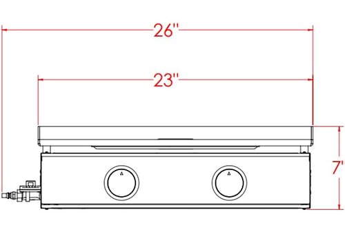 Suburban Signature 23" RV Griddle with Quick Connect and 1 lb. Bottle Adapter - Compact Stowable Design, 20% Hotter Than C...
