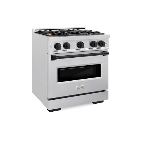 ZLINE Autograph Edition 30 in. 4.2 cu. ft. Classic Gas Range with 4 Burner Cooktop and Convection Gas Oven in Satin Stainl...