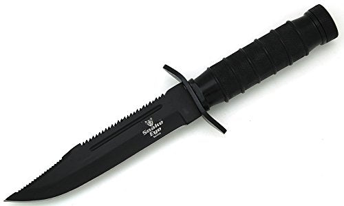 Snake Eye Tactical Fixed Blade Hunting Knife w/Survival Kit & Sheath Camping Fishing Matches Fish Hooks Needles Compass