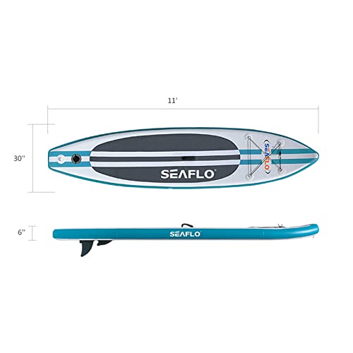 Savvycraft Inflatable Standing Paddle Board 11'x30''x6'' SUP Youth and Adult, ISUP Accessories: Adjustable Paddle, Double ...
