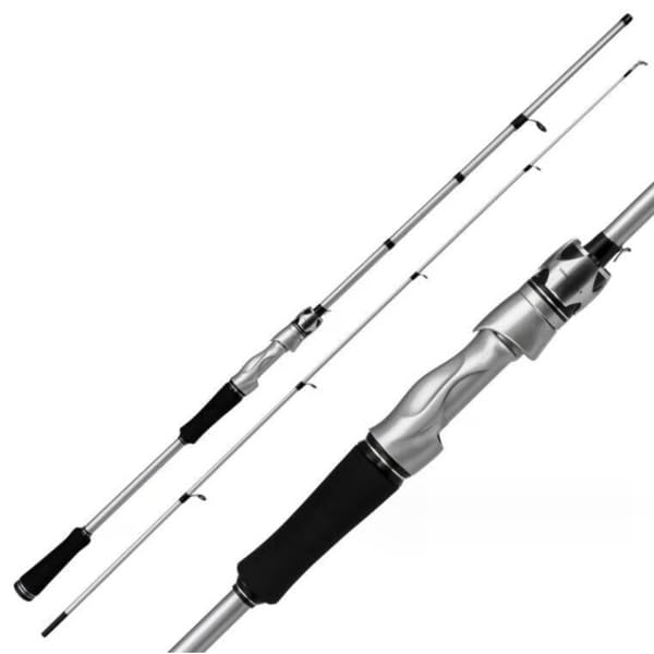 6ft Carbon Fiber Spinning Rod, 2-Piece Medium-Light Fishing Pole with Fast Action, Sensitive & Portable Lure Rod for Bass,...