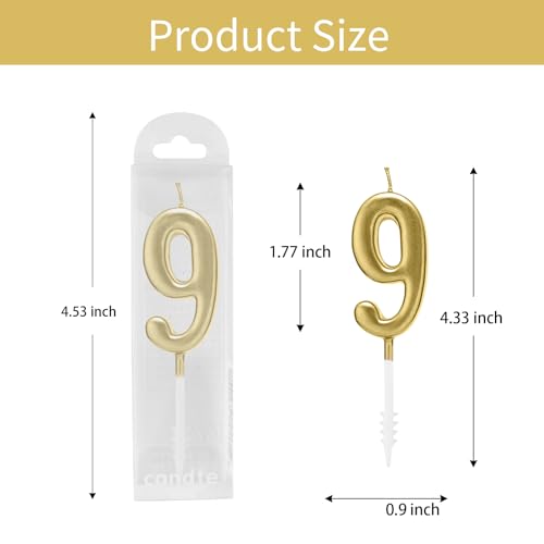 Beanlieve 10-Pieces Numeral Birthday Candles - Cake Numeric Candles Number 0 1 2 3 4 5 6 7 8 9,Used for Cake Decoration on...