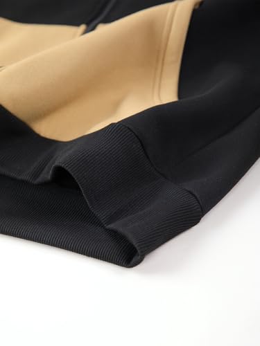 Men's Autumn Winter Colorblock Zipper Hoodie Jacket Top Colorblock Hat Sporty Travel Vacation Outdoor Commuting Camping