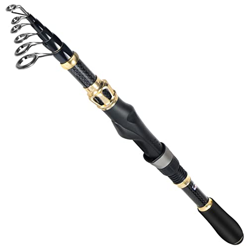PLUSINNO Fishing Rod and Reel Combo,Fishing Pole,Telescopic Fishing Rod Kit with Spinning Reel, Telescopic Fishing Pole wi...