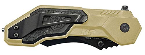 Smith & Wesson M&P SWMP1BSD 7.1in S.S. Assisted Folding Knife with 2.9in Serrated Clip Point Blade and Aluminum Handle for...