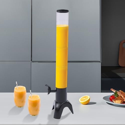 LIKARVA Beer Tower Dispenser, Clear Liquor Pagodas Dispenser with Removable Ice Tube, Beer Tower Drink Water Fountain for ...