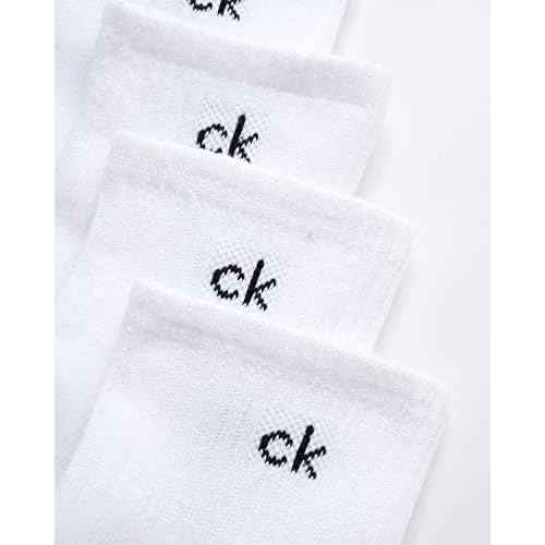 Calvin Klein Mens Quarter Socks - 6 Pack Cushioned Mini Crew Athletic Socks for Men, Ideal for Running, Sport, and Hiking