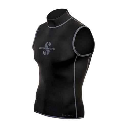 SCUBAPRO Sport Hoodless Scuba Diving Vest, 2.0 MM, Limestone-Based Pure Neoprene, Unisex, M