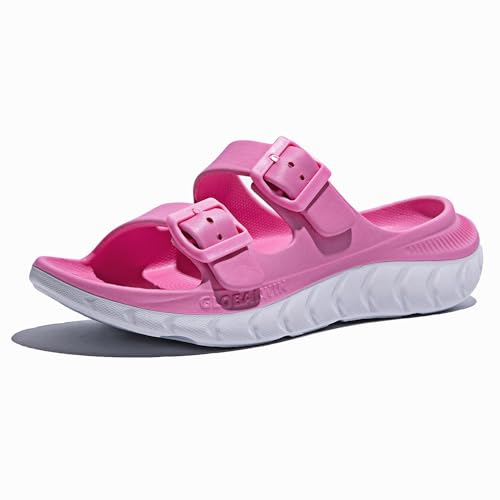 GLOBALWIN Recovery Slides For Women Mia Comfortable Sandals With Arch Support Indoor Outdoor Cloud Slippers Reduce Stress ...