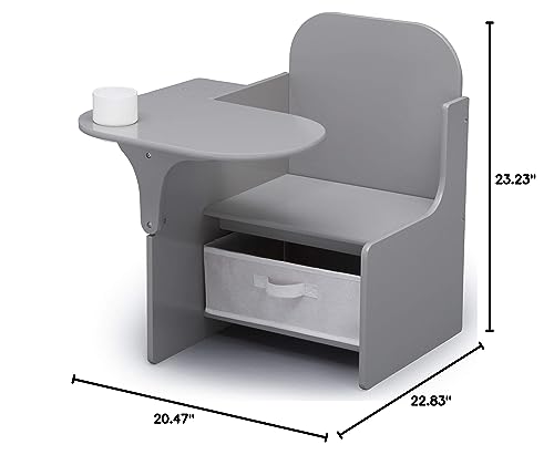 Delta Children MySize Chair Desk With Storage Bin, Grey