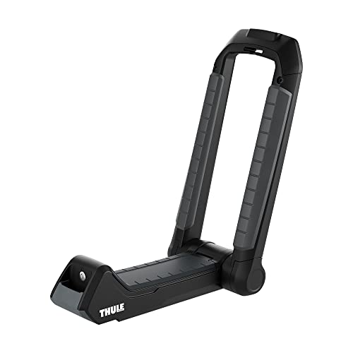 Thule Hull-a-Port Aero Rooftop Kayak Rack - Carries 1 Kayak - Anti-Theft Design - Foldable Design - Rubber Padding mountin...