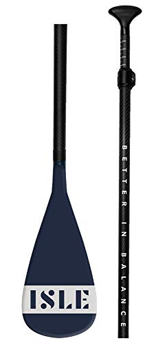 ISLE SUP Paddle (Adjustable 67-83") — 2-Piece Carbon Shaft w/Nylon Blade for Paddle Boards