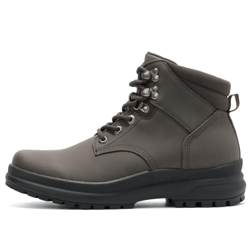 ANJOUFEMME Men's Waterproof Hiking Boots - Lightweight Ankle Support, Slip-Resistant Trail Shoes for Outdoor Trekking
