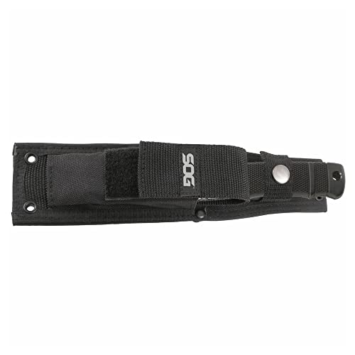 SOG Fixed Blade Knives with Sheath - SEAL Pup Elite Survival Knife, Hunting Knife w/ 4.85 Inch AUS-8 Bowie Knife Blade for...