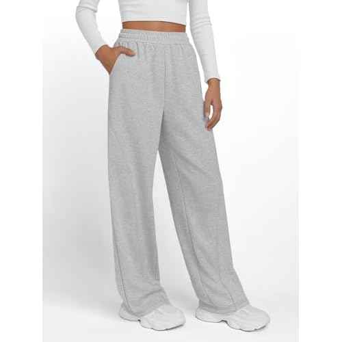 Trendy Queen Women's Wide Leg Sweatpants Baggy Y2K High Waisted Joggers Fall Fashion Clothes with Pockets 2025