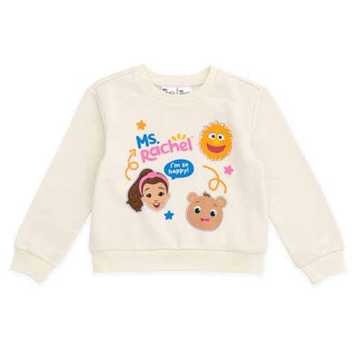 Ms. Rachel Animals Fleece Crossover Sweatshirt and Jogger Pants Outfit Set Infant to Toddler Sizes (12 Months - 5T)