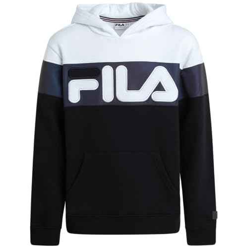 Fila Boys Hoodie - Athletic Performance Fleece Pullover Sweatshirt - Cozy and Warm Graphic Hoodies for Boys (Size: 8-20)