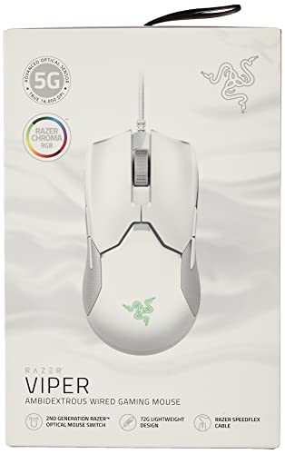 Razer Viper Ultralight Ambidextrous Wired Gaming Mouse: 2nd Generation Optical Mouse Switches 5G Optical Sensor - 71g Ligh...