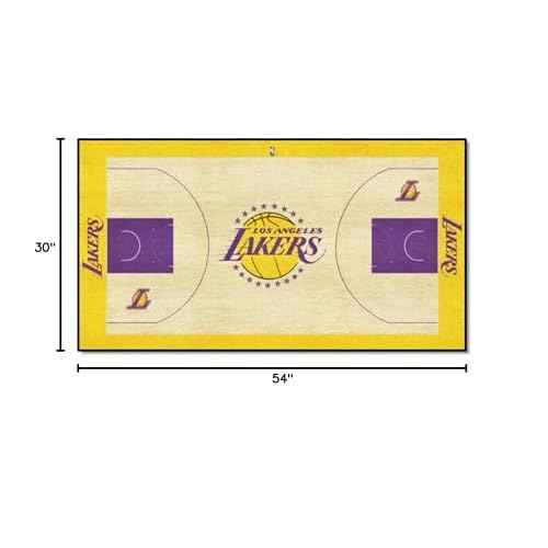FANMATS 9298 Los Angeles Lakers Large Court Runner Rug - 30in. x 54in.