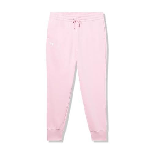Under Armour Girls Rival Fleece Joggers, (647) Prime Pink / / White, Medium